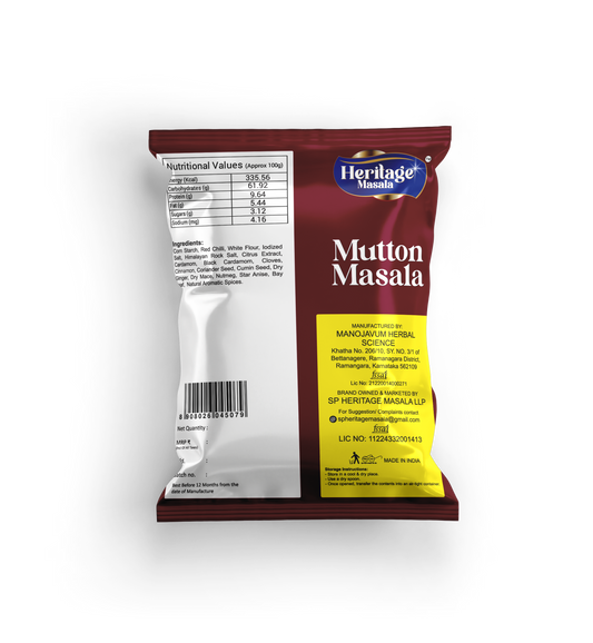 Heritage Masala's Mutton Masala Powder , 200g (100x2)