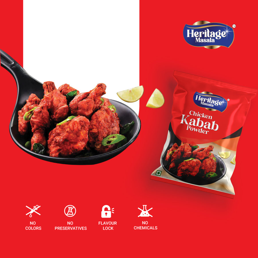 Heritage Masala Chicken Kabab Powder , 200g (100x2)